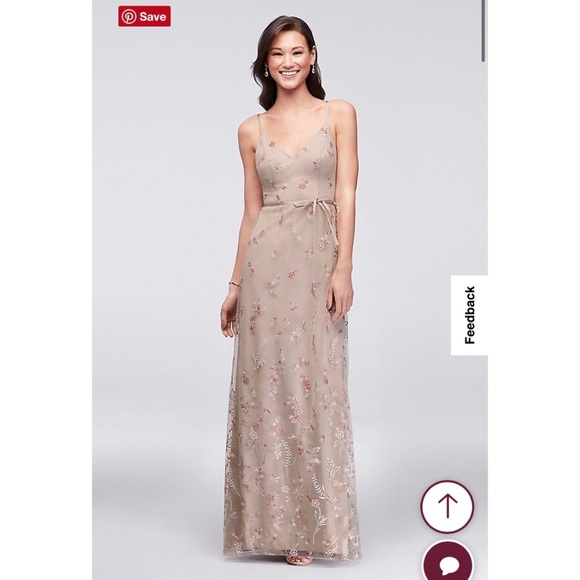 Embroidered Bridesmaid Dress - Picture 1 of 5